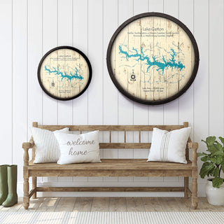 Lake Gaston, NC VA on a Barrel End Barrel End Wall Art Lake Art