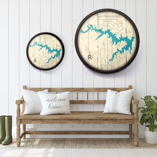Lake Mackintosh, North Carolina on a Barrel End Barrel End Wall Art Lake Art