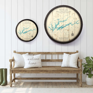 Norris Lake, Tennessee on a Barrel End Barrel End Wall Art Lake Art