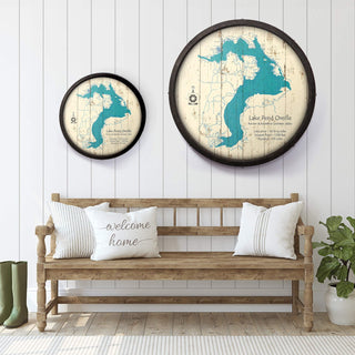 Lake Pend Oreille, Idaho on a Barrel End Barrel End Wall Art Lake Art