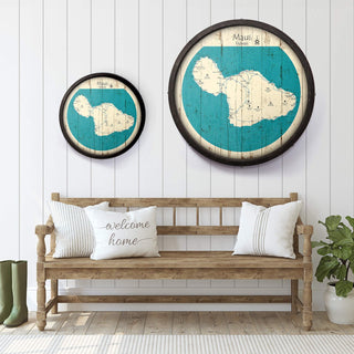 Maui, Hawaii on a Barrel End Barrel End Wall Art Lake Art