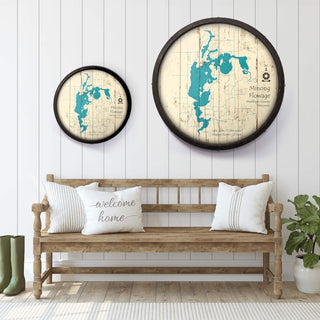 Minong Flowage, Wisconsin on a Barrel End Barrel End Wall Art Lake Art