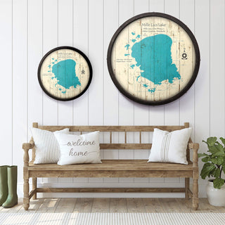 Mille Lacs Lake, Minnesota on a Barrel End Barrel End Wall Art Lake Art