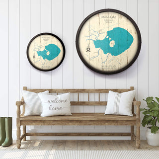 Mono Lake, California on a Barrel End Barrel End Wall Art Lake Art
