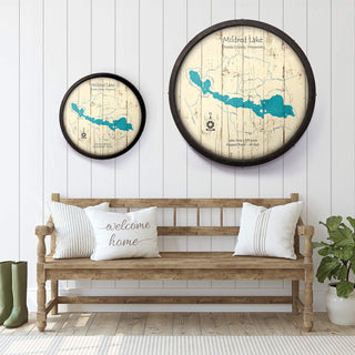 Mildred Lake, Wisconsin on a Barrel End Barrel End Wall Art Lake Art