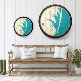 Ocean City, Maryland/Delaware on a Barrel End Barrel End Wall Art Lake Art
