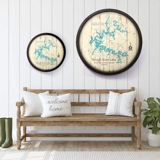 Rough River Lake, Kentucky on a Barrel End Barrel End Wall Art Lake Art