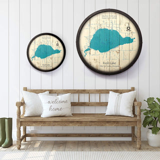 Rush Lake, Otter Tail Minnesota on a Barrel End Barrel End Wall Art Lake Art