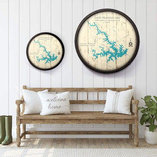 Smith Mountain Lake, Virginia on a Barrel End Barrel End Wall Art Lake Art