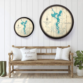 Tichigan Lake, Wisconsin on a Barrel End Barrel End Wall Art Lake Art