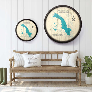 Whitefish Lake, Montana on a Barrel End Barrel End Wall Art Lake Art