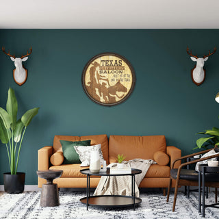 Meet Us at the End of the Trail - Barrel End Wall Art Barrel End Wall Art Meissenburg Designs