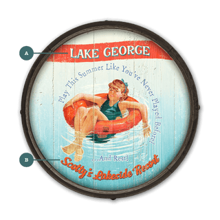 Play This Summer: Girl - Barrel End Wall Art Barrel End Wall Art Curtis Publishing