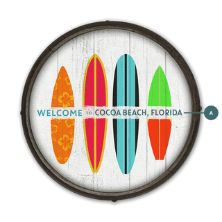 Beachside Boards - Barrel End Surf Art Barrel End Wall Art Meissenburg Designs