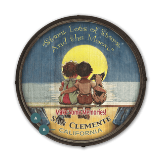 Stars and the Moon: Ocean - Barrel End Wall Art Barrel End Wall Art Meissenburg Designs