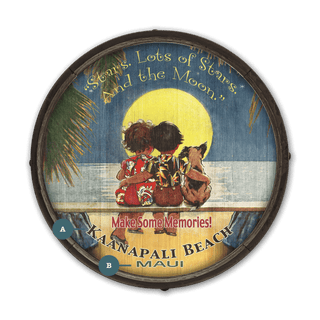 Stars and the Moon: Tropical - Barrel End Wall Art Barrel End Wall Art Meissenburg Designs