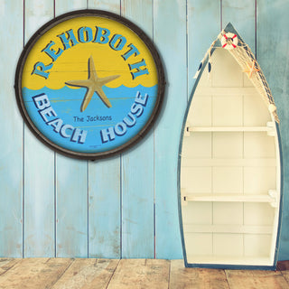 Starfish Beach House - Barrel End Wall Art Barrel End Wall Art Marty Mummert Studio