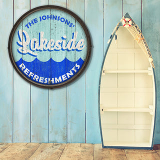 Lakeside Refreshments - Barrel End Wall Art Barrel End Wall Art Marty Mummert Studio