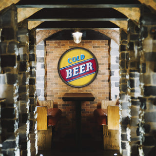 Have a Cold Beer - Barrel End Wall Art Barrel End Wall Art Marty Mummert Studio