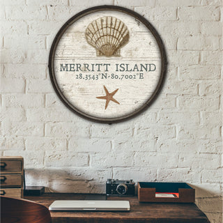 Coastal Echos: The Scallop - Barrel End Wall Art Barrel End Wall Art Suzanne Nicoll