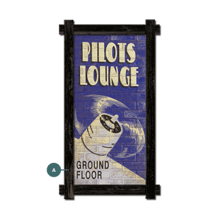 Pilots Lounge - Framed Wall Art Brick Ghost Wall Art Meissenburg Designs