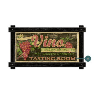 Vino Tasting Room - Framed Wall Art Brick Ghost Wall Art Meissenburg Designs