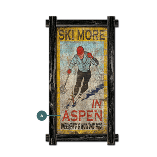 Ski More, Worry Less - Framed Wall Art Brick Ghost Wall Art Marty Mummert Studio