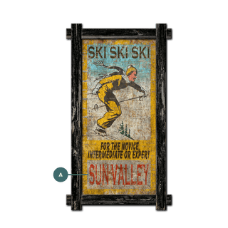 SKI SKI SKI - Framed Wall Art Brick Ghost Wall Art Meissenburg Designs