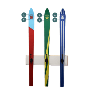 Ski Coatrack - Glacier Stripes Edition Coatrack Wall Decor Meissenburg Designs