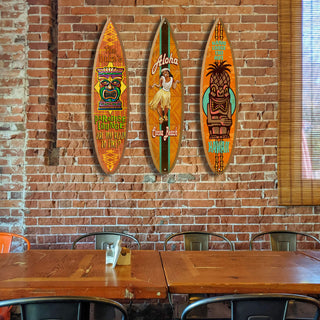 Paradise Lounge Tiki - Surfboard Wall Art Surfboard Wall Art Meissenburg Designs