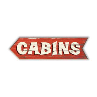 Cabin Arrows: Generic - Wood Wall Decor Shaped Wall Art Marty Mummert Studio Wood 36" x 10" Left