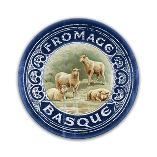 Fromage Basque Cheese Label Shaped Wall Art Meissenburg Designs