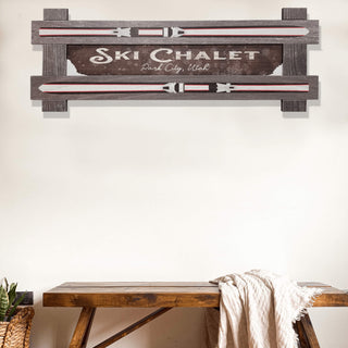 Ski Chalet Sign - Framed Wall Decor Framed Wall Art Meissenburg Designs
