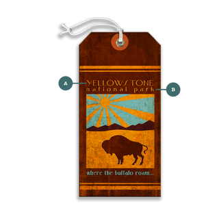 Where the Buffalo Roam - Luggage Tag Luggage Tag Wall Art Meissenburg Designs