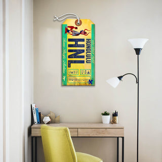 Trans Pacific Airlines: Honolulu - Luggage Tag Luggage Tag Wall Art Meissenburg Designs
