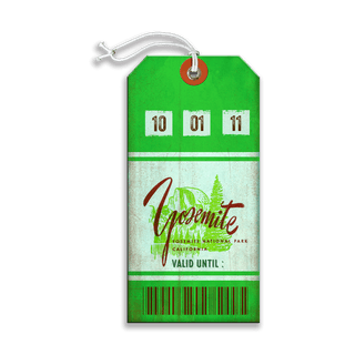 Yosemite National Park Pass - Luggage Tag Luggage Tag Wall Art Meissenburg Designs