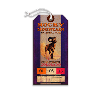 Rocky Mountain National Park: Stanley Hotel - Luggage Tag Luggage Tag Wall Art Meissenburg Designs