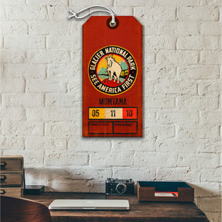 Glacier National Park: See America First - Luggage Tag Luggage Tag Wall Art Meissenburg Designs