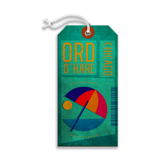 O'Hare Airport - Luggage Tag Luggage Tag Wall Art Meissenburg Designs