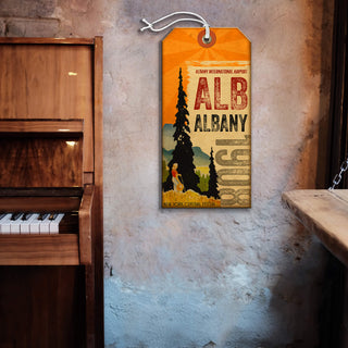 Albany International Airport - Luggage Tag Luggage Tag Wall Art Meissenburg Designs