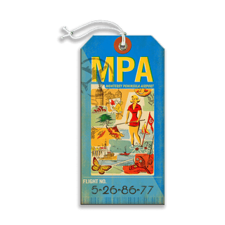 Monterey Peninsula Airport - Luggage Tag Luggage Tag Wall Art Meissenburg Designs
