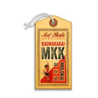 Mid-Pacific Airlines Luggage Tag Luggage Tag Wall Art Meissenburg Designs