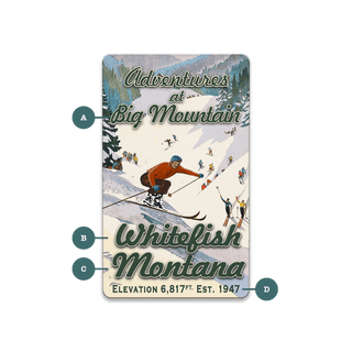 Retro Ski Adventures: Personalized - Souvenirs & Gifts Souvenirs & Gifts Out West Design