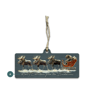 Santa Grizzly Sleigh with Moose: Personalized - Souvenirs & Gifts Souvenirs & Gifts Marilynn Dwyer Mason