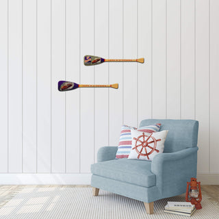 Red, White, and Blue Boaters: Personalized - Paddles & Oars Shaped Wall Art Meissenburg Designs