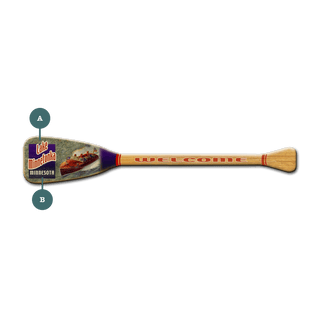 Red, White, and Blue Boaters: Personalized - Paddles & Oars Shaped Wall Art Meissenburg Designs