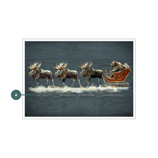 Santa Grizzly Sleigh with Moose: Personalized - Souvenirs & Gifts Souvenirs & Gifts Marilynn Dwyer Mason