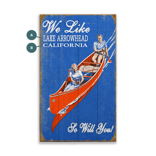 Leisure on the Lake - Wood & Metal Wall Art Wood & Metal Wall Art Meissenburg Designs Wood 8" x 14"