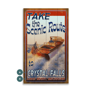 Take the Scenic Route - Wood & Metal Wall Art Wood & Metal Wall Art Meissenburg Designs Wood 8" x 14"
