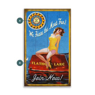 Club Fun & Sun - Wood & Metal Wall Art Wood & Metal Wall Art Meissenburg Designs Wood 8" x 14"